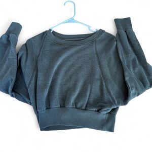 Cropped Aero green sweatshirt. No hood. Size small.